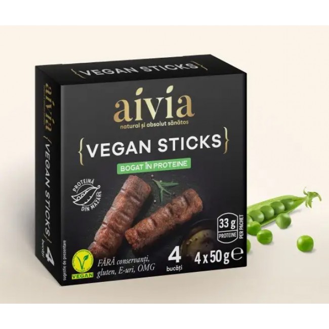 Mici vegani Vegan Sticks din proteina din mazare, Aivia