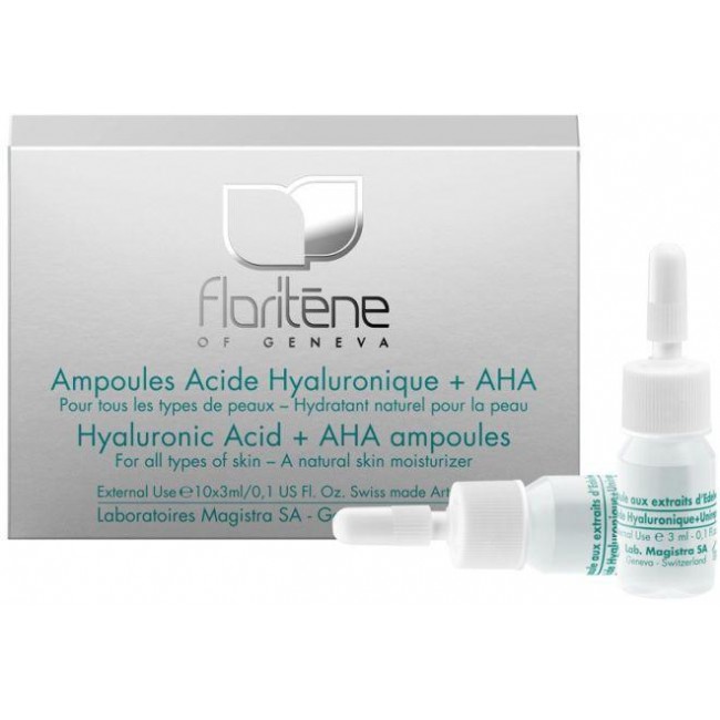 Floritene Fiole cu Acid Hialuronic + AHA, 3ml