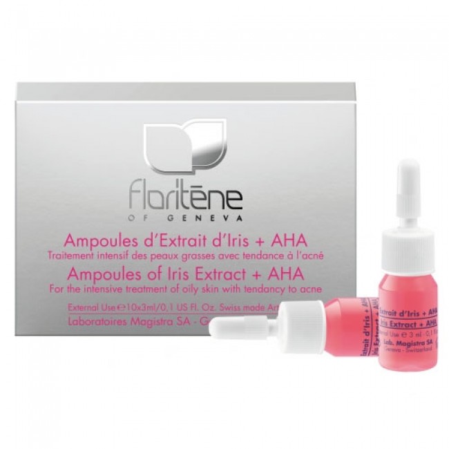 Floritene Fiole extract de iris + AHA - serum face lift
