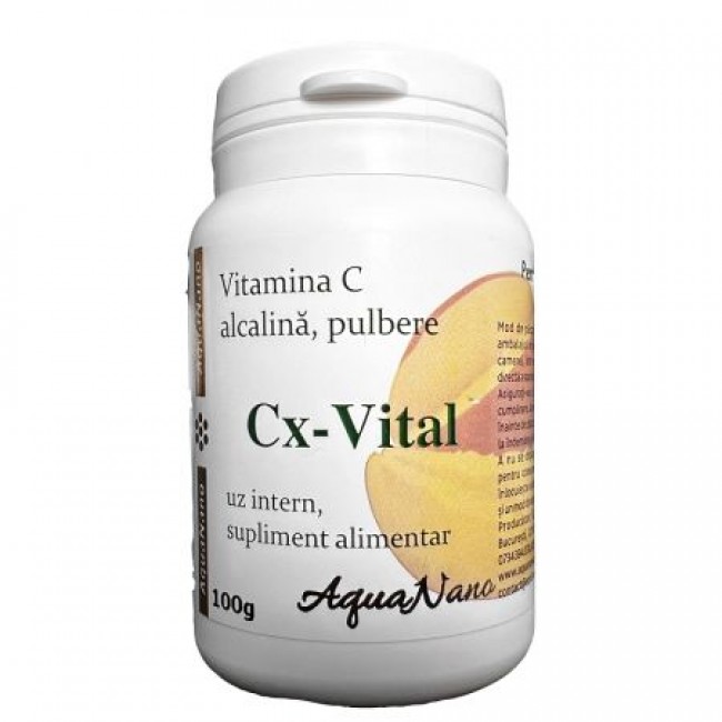Vitamina C alcalina pulbere Cx-Vital AquaNano, 100g, Aghoras Ivent 