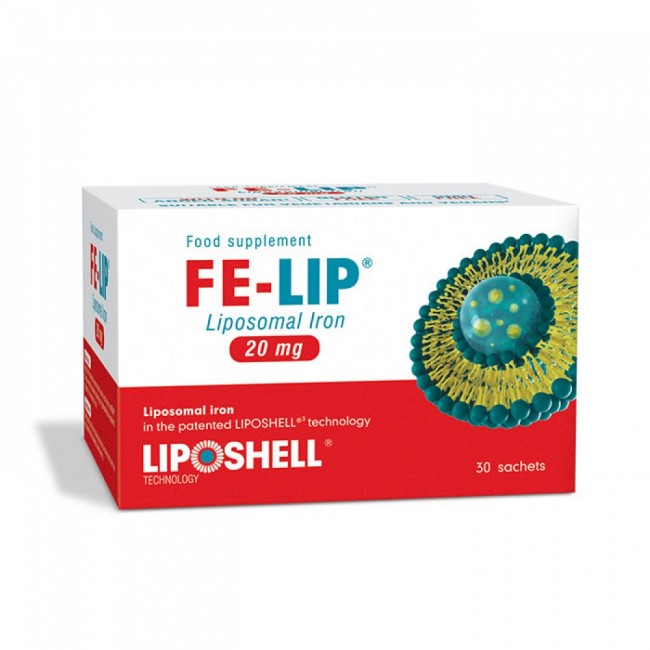 Fier Lipozomal 20 mg LIPOSHELL® (30 plicuri), FE-LIP
