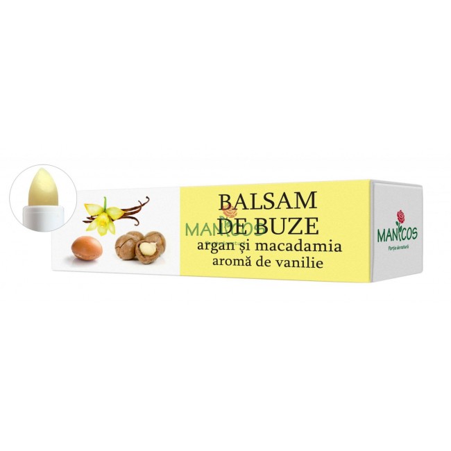 Balsam de buze cu ulei de argan, macadamia si aroma de vanilie, Verre de Nature