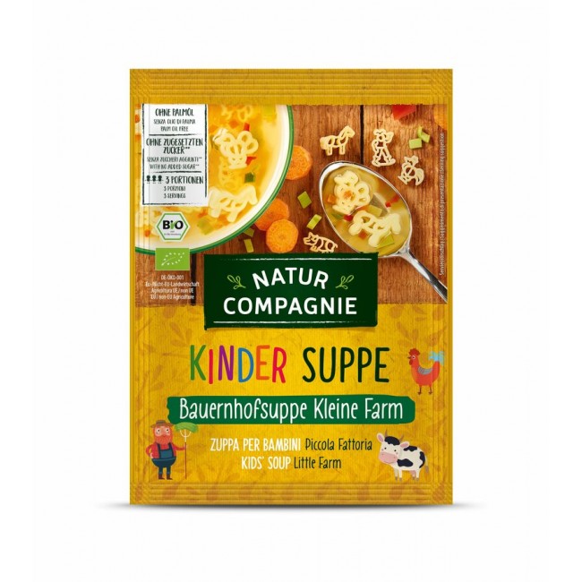 Supa bio de legume cu paste animalute pentru copii, Natur Compagnie